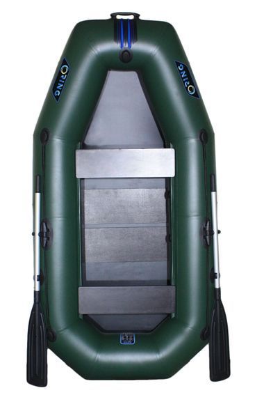 Надувная лодка ПВХ RING Thunder T240S ⌀34 см гребная, двухместная, зеленая (2.4м) 000240s фото