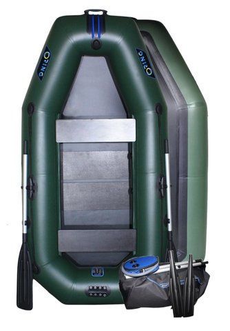 Надувная лодка ПВХ RING Thunder T240Skt ⌀34 см гребная, двухместная, зеленая (2.4м) 000240skt фото