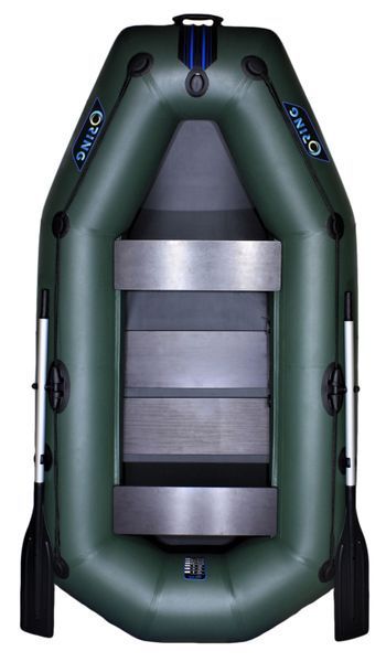 Надувная лодка ПВХ RING Thunder T249S ⌀36 см гребная, двухместная, зеленая (2.49м) 000249s фото
